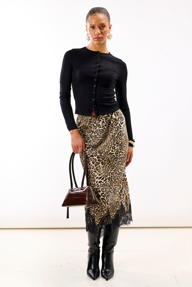The Most Versatile Skirt You’ll Own This Season - 4 Ways to Style the Leopard Satin Lace Mix Skirt