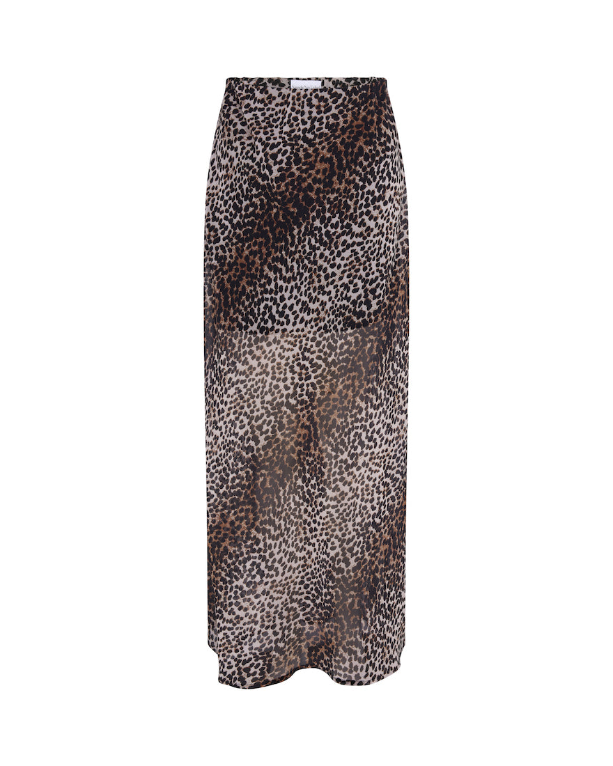 Animal Print Maxi Skirt