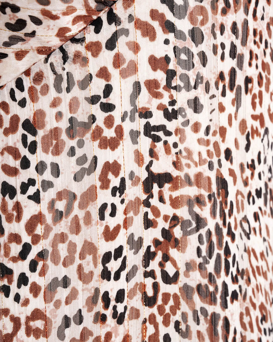 Animal print midi dress