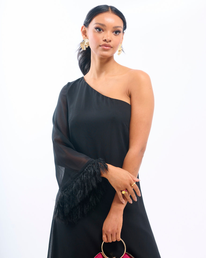 Black Asymmetric Dress