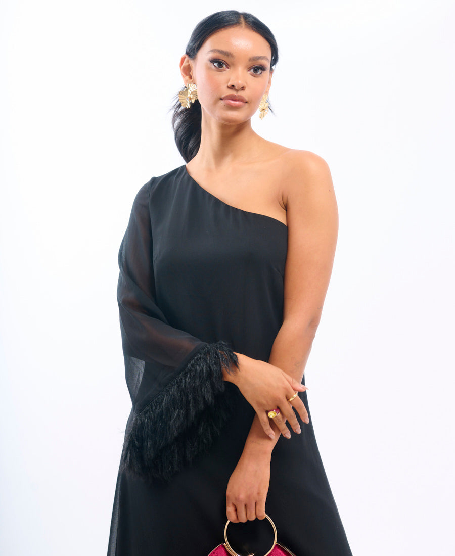 Black Asymmetric Dress