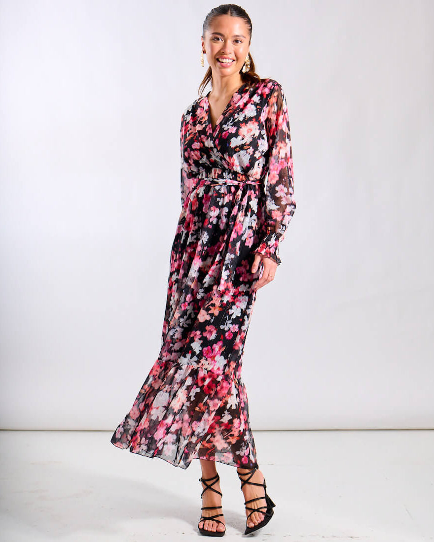 Black Floral Maxi Dress