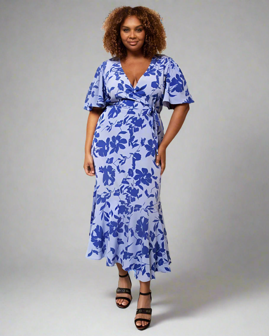 Blue Floral Dress Summer