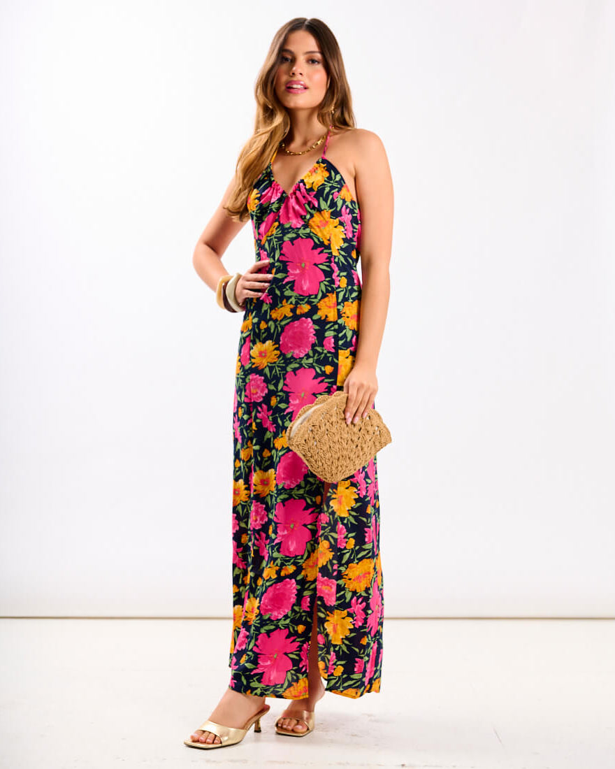 Floral Maxi Dress Pink