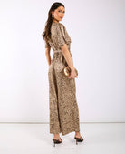Leopard Printed Satin Jumpsuit side
