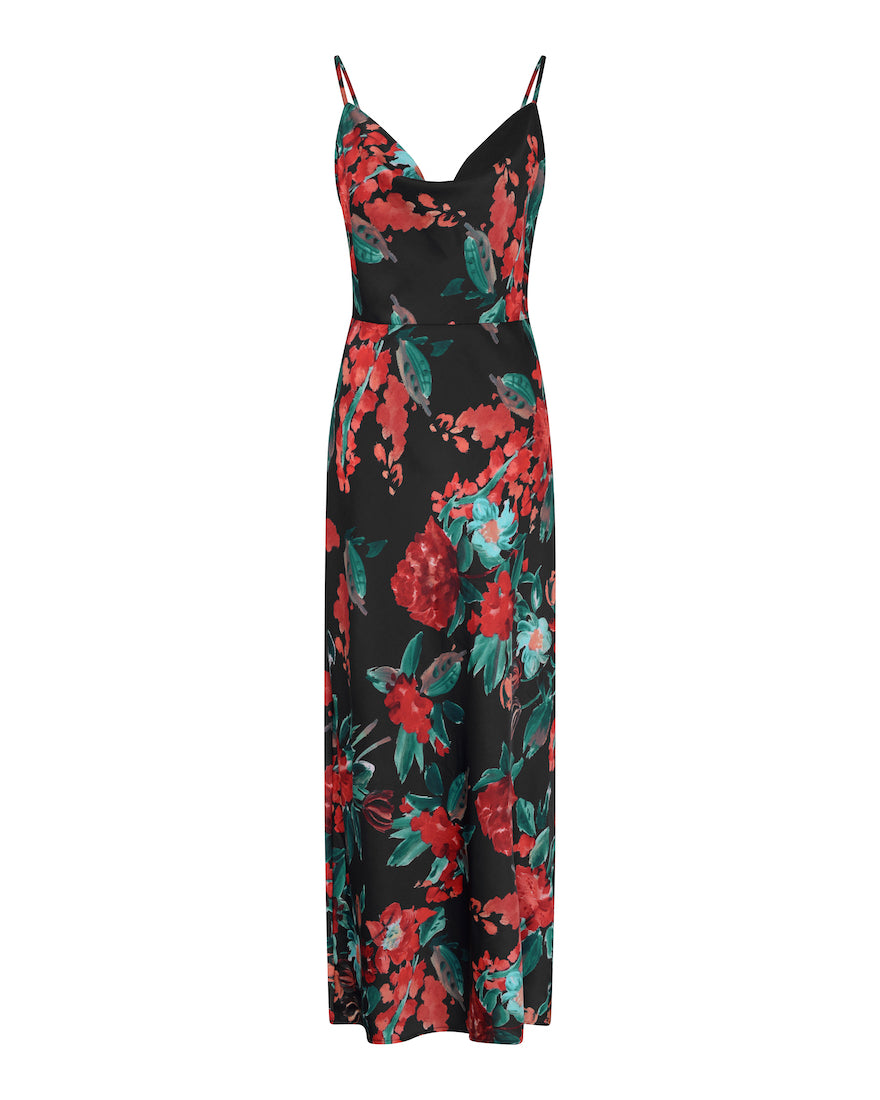 Multicoloured maxi dress no sleeves