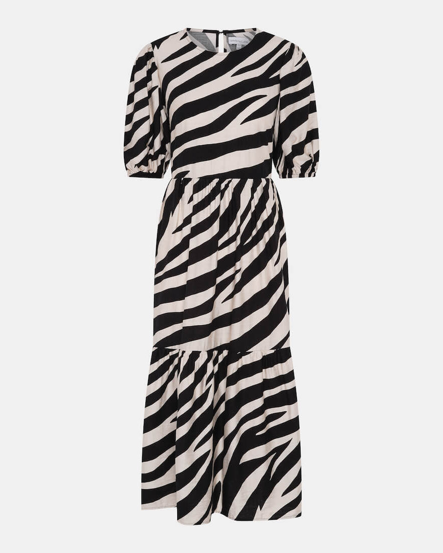Zebra print midi dress