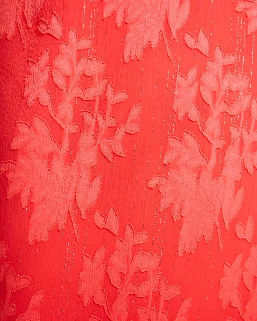 coral jacquard fabric