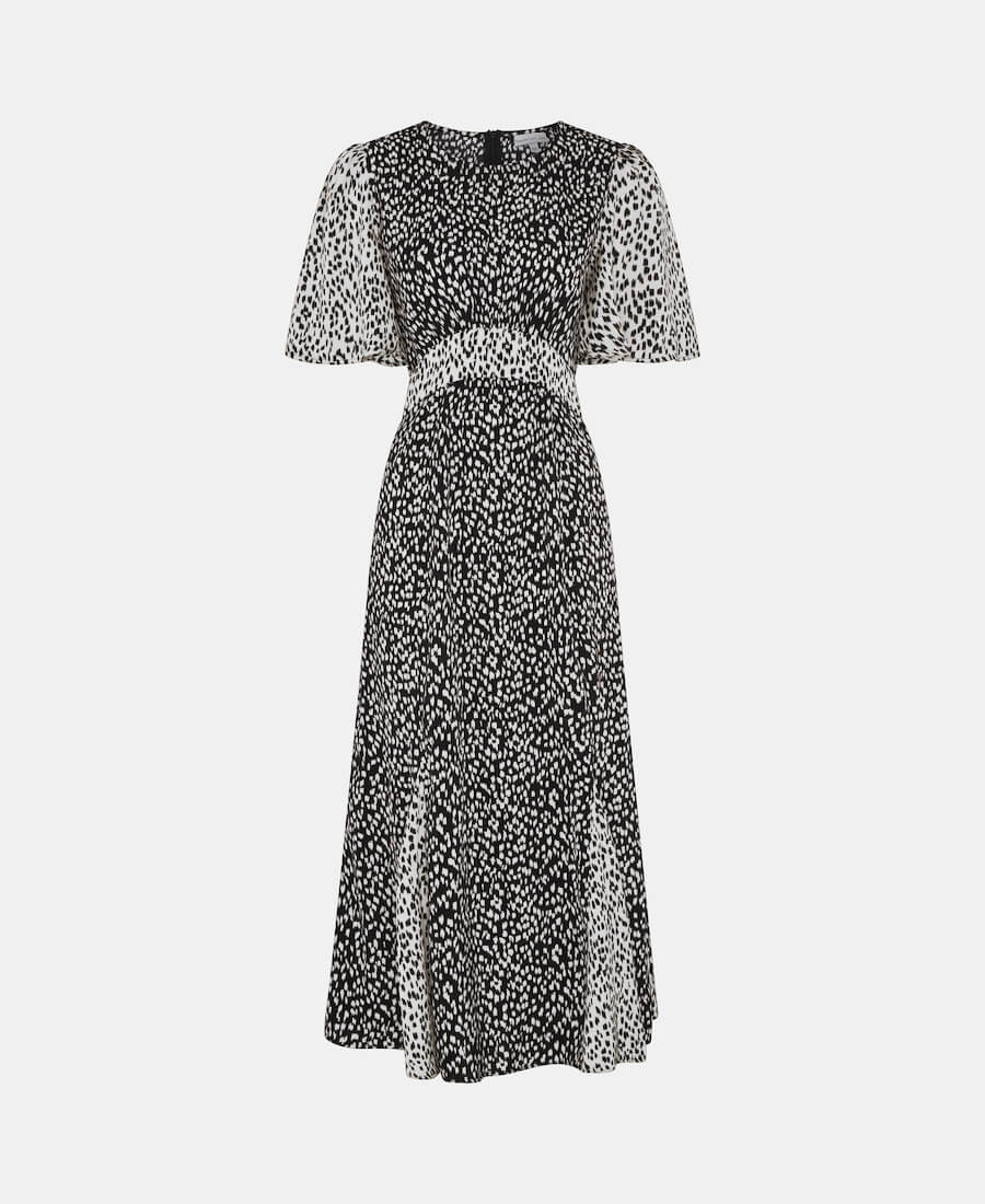 pattern midi dress