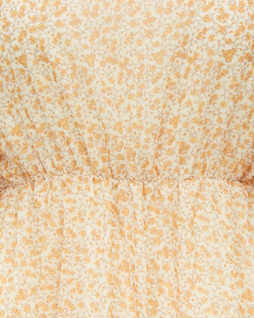 Ivory Ditsy Swing Dress Detail