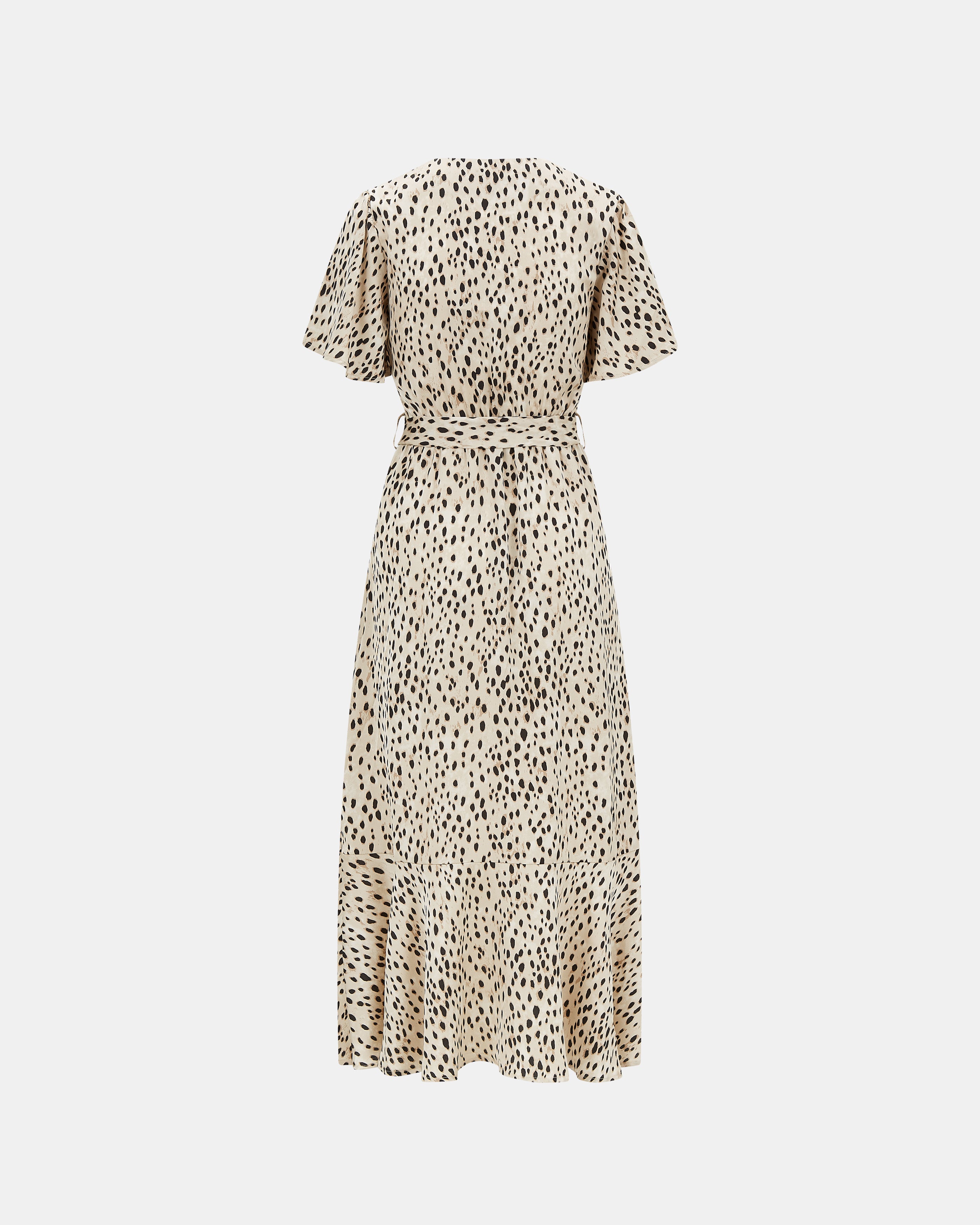 Leopard Print Wrap Maxi