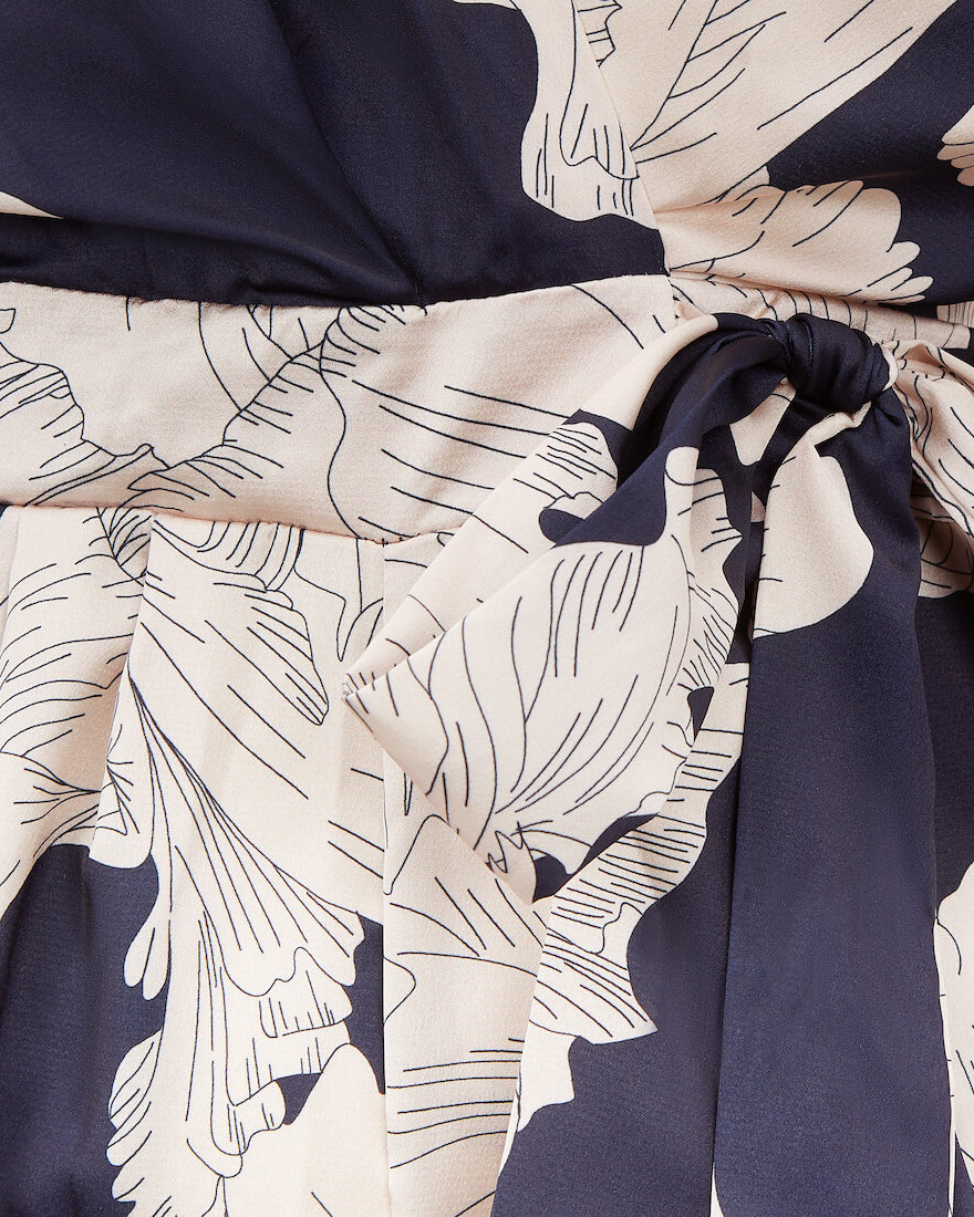 NAVY LEAF JUMPSUIT DETAIL