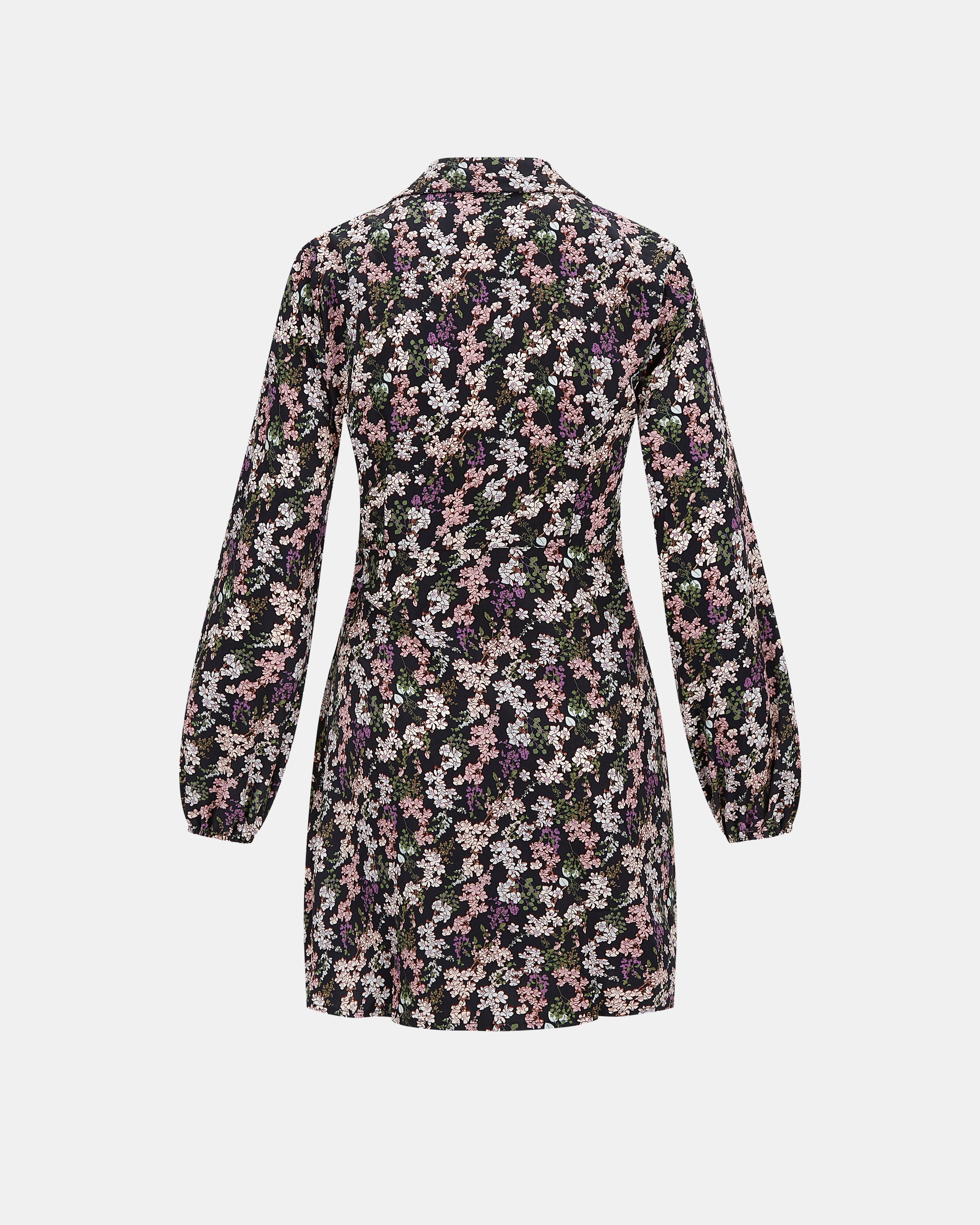 pink floral mini dress