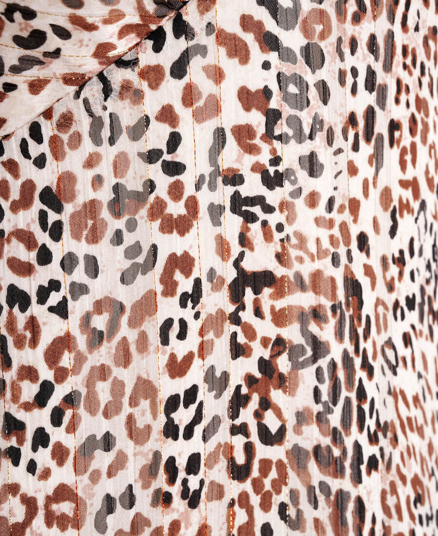 Animal print midi dress