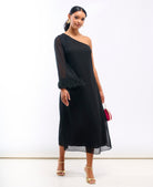 Black Asymmetric Feather Cuff