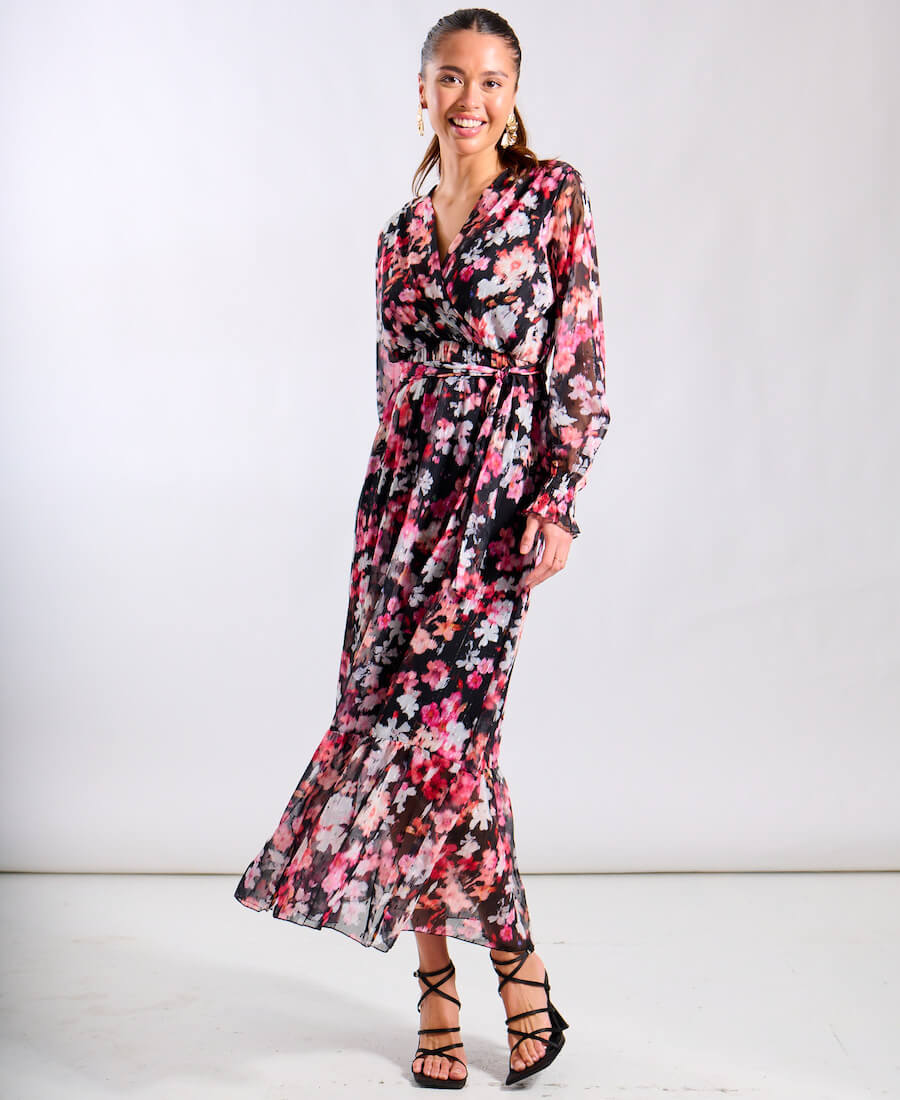 Floral Chiffon Maxi Dress