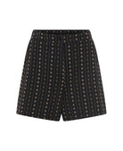 Black floral shorts