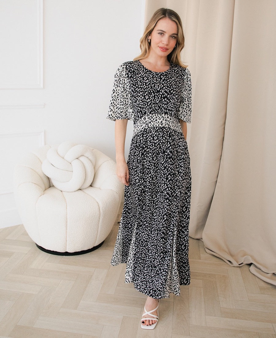 Black and smart maxi dress top