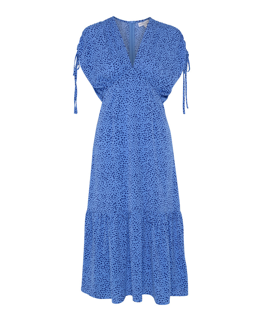 Blue Dress with tie sleeves