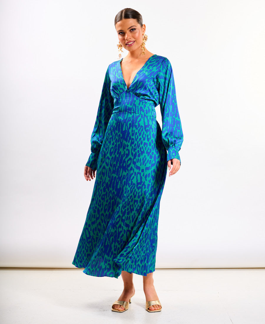 Leopard Printed Midaxi Dress