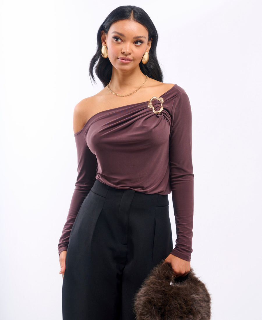 Chocolate Jersey Hardware Top