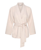 Cream soft jacket wrap waist