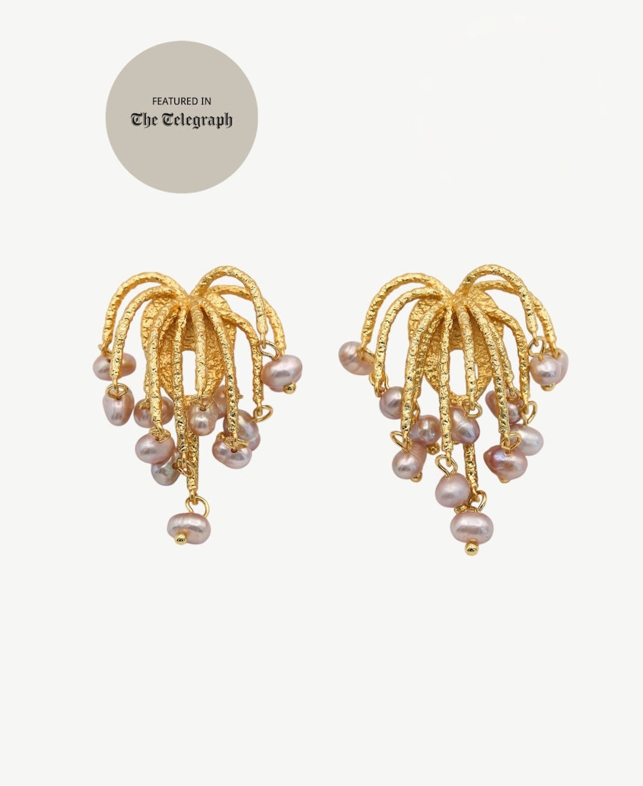 Firework Freshwater Pearl Earrings