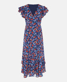 Floral Blue Midi dress