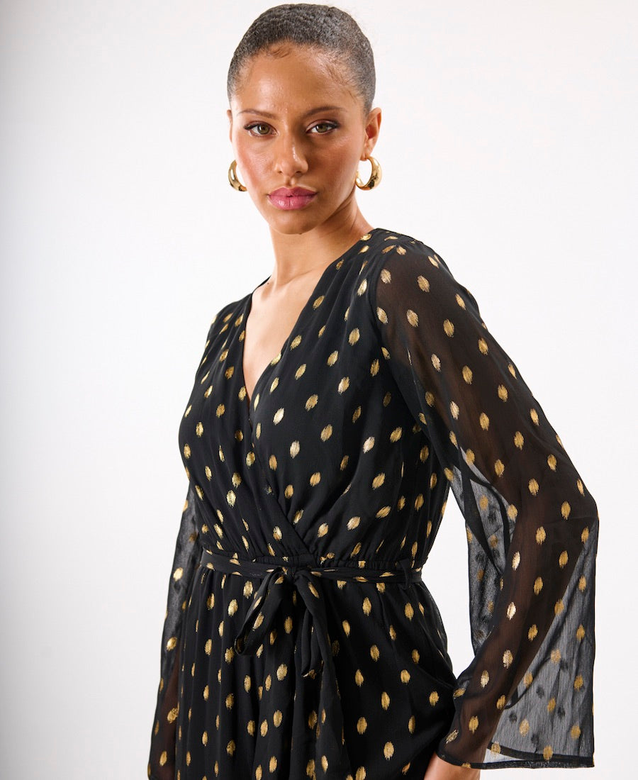 Foil Wrap Jumpsuit
