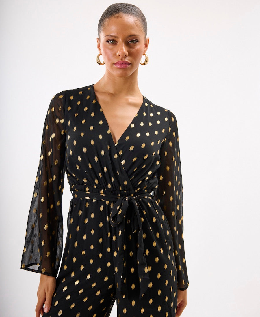 Foil Wrap Jumpsuit 