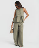 Khaki Stripe co ord