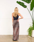Leopard Print Maxi Skirt Back
