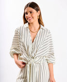 Mono Stripe Palazzo Shirt
