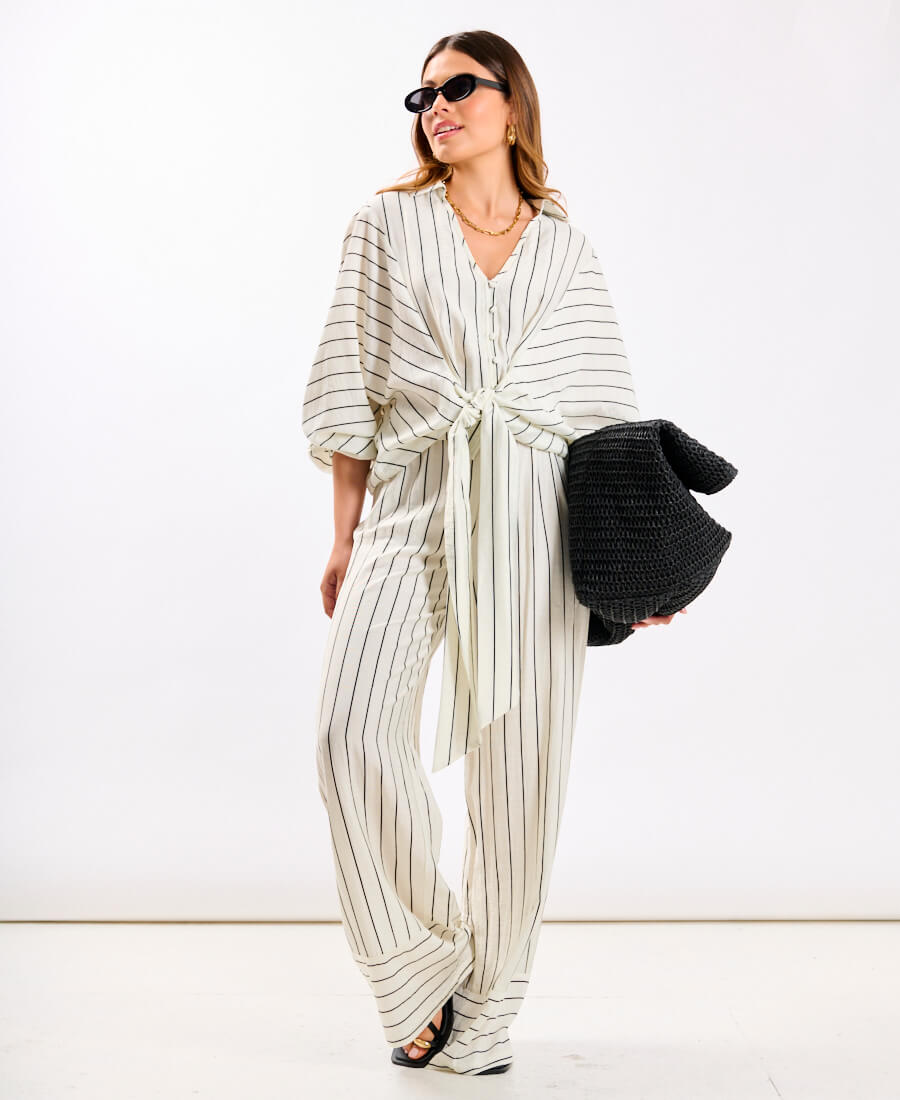 Mono Stripe Palazzo Set
