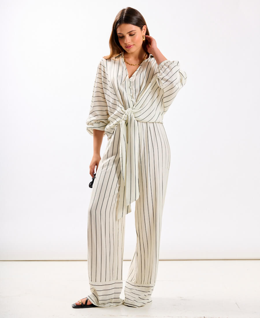 Mono Stripe Palazzo Set