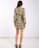 Floral Multicoloured Ruched Side Dress