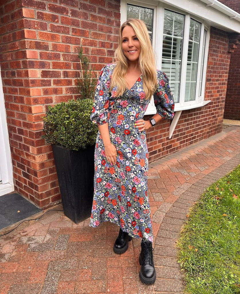 Needs No Label and you FLORAL MAXI DRESS WITH LONG SLEEVES