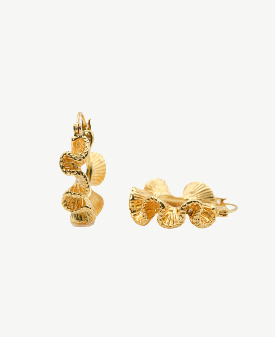 Ripple Bloom Hoop Earrings