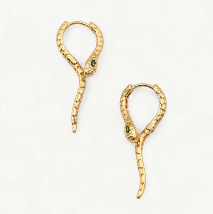 Snake Hoop Earrings
