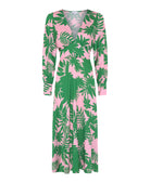 Palm Print Maxi Dress