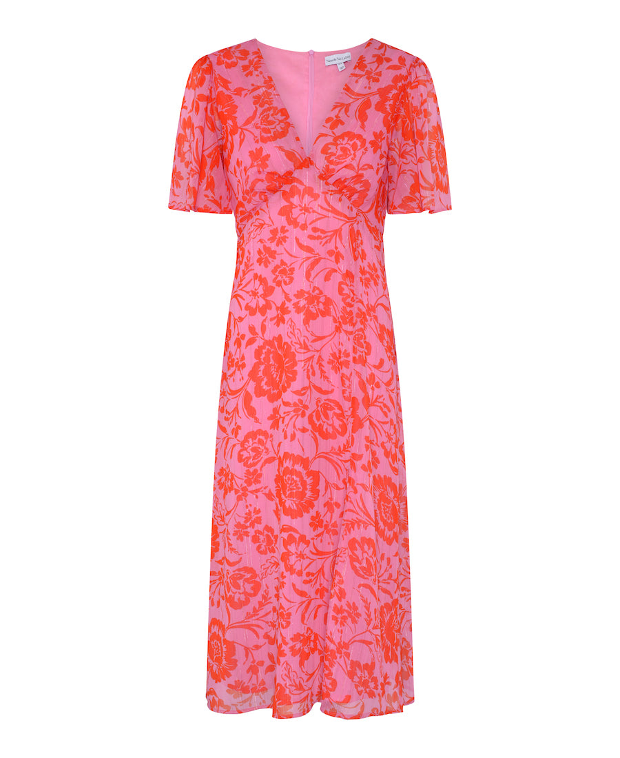 Pink and Red Dress