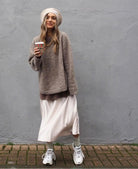 SATIN MIDI SKIRT CREAM