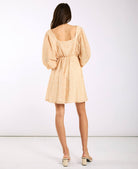 Yellow Floral Swing Dress back