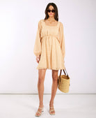 Yellow Floral Swing Dress