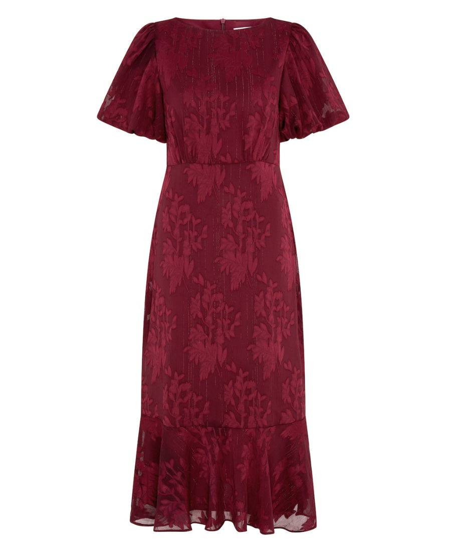 burgundy dress