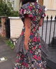 MIX PATTERN FLORAL MAXI DRESS