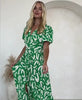 MAXI WRAP DRESS GREEN