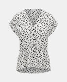 BUTTON THROUGH TOP WHITE FLORAL FRONT