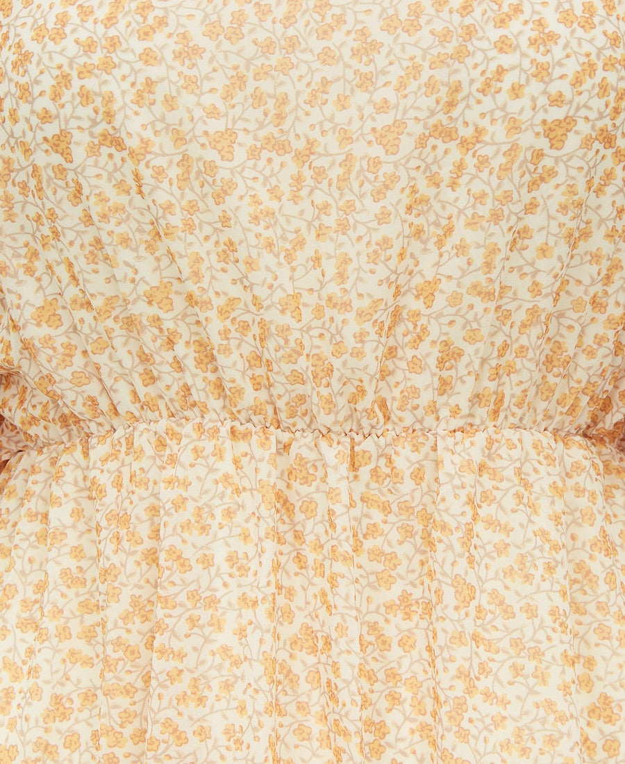 Ivory Ditsy Swing Dress Detail