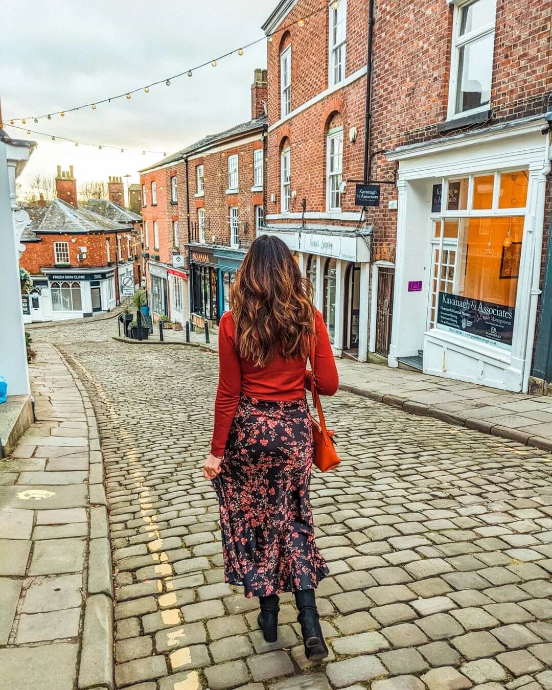 Needs No Label and U Satin floral black midi skirt